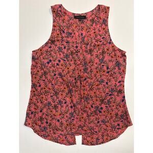 Sanctuary Floral Button up Tank Women’s Sz Large